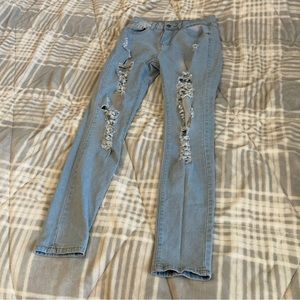 Light blue ripped skinny jeans size small